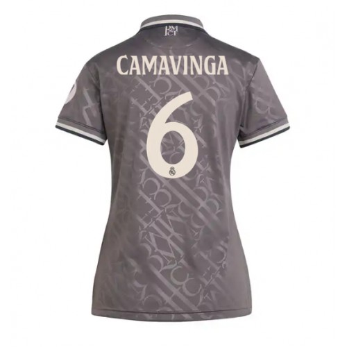 Fotballdrakt Dame Real Madrid Eduardo Camavinga #6 Tredjedrakt 2024-25 Kortermet